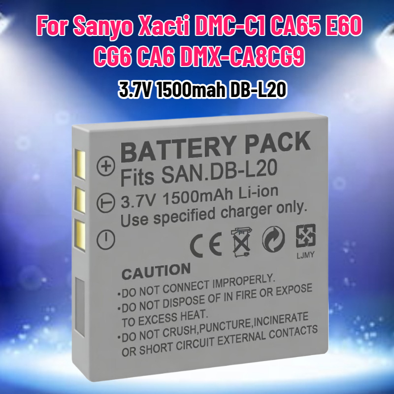 Drone Camera - 3.7V 1500mah DB-L20 Battery for Sanyo