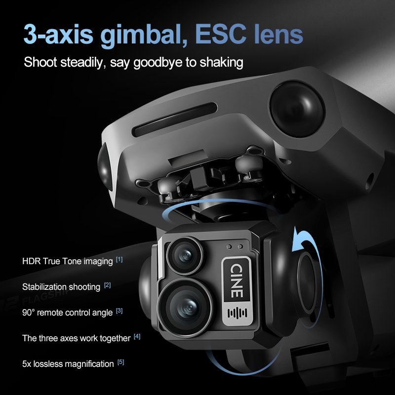 8K 3 Axis Gimbal Brushless 7.2 - Drone Gimbal recension och pris