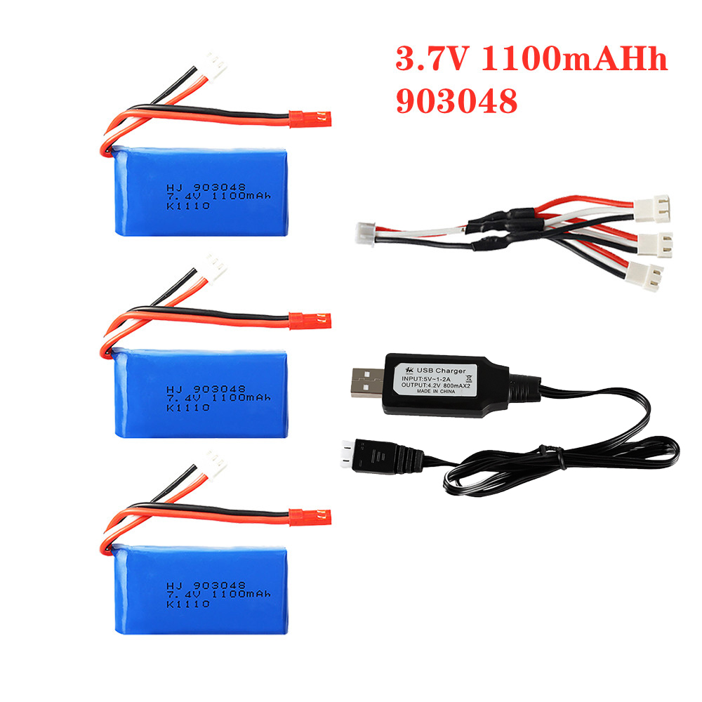 1-5pcs 7.4V 1100mah 903048 LiP - Drone Charger recension och pris