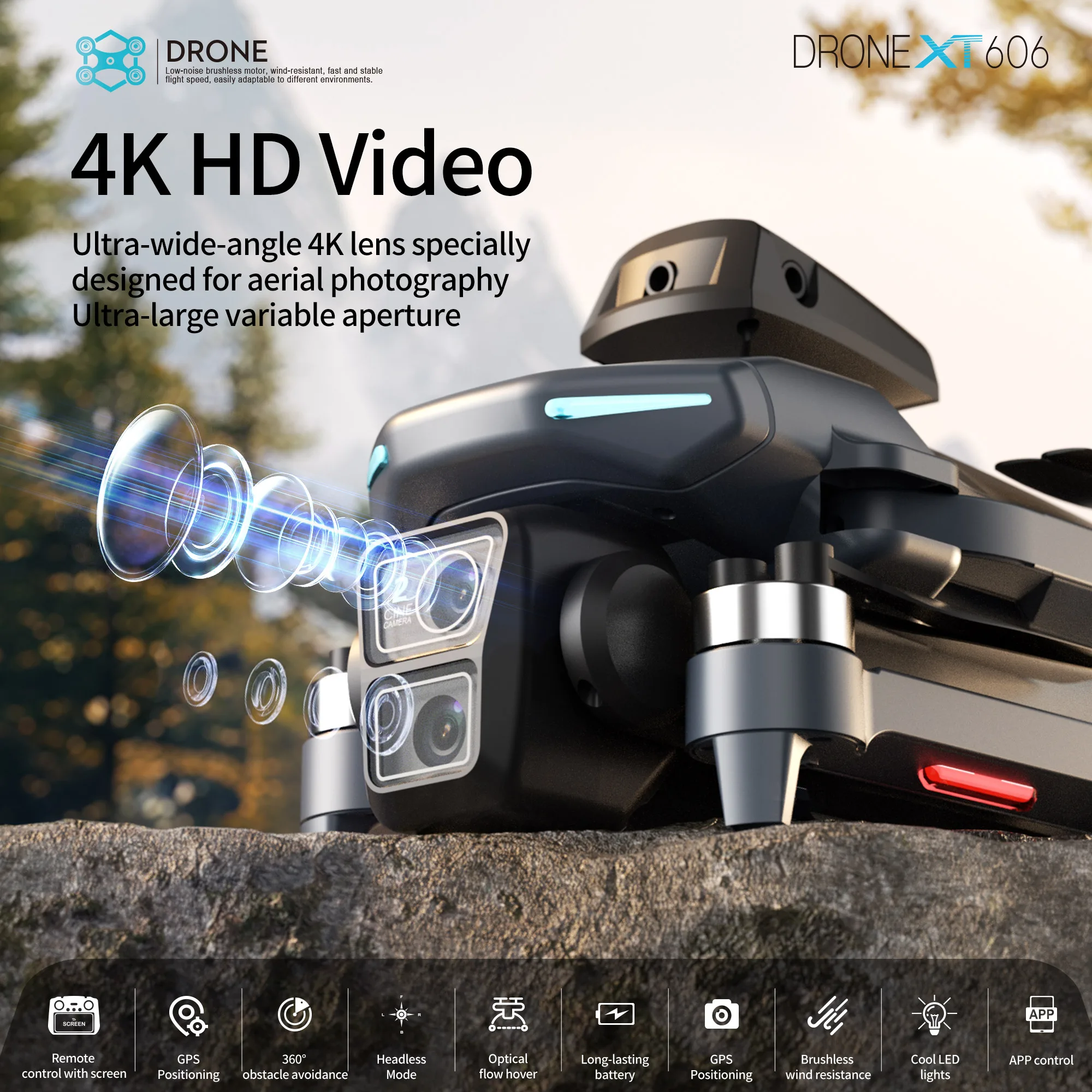 Lenovo XT606 MAX GPS Drone 4k  - Drone Gps Mount recension och pris