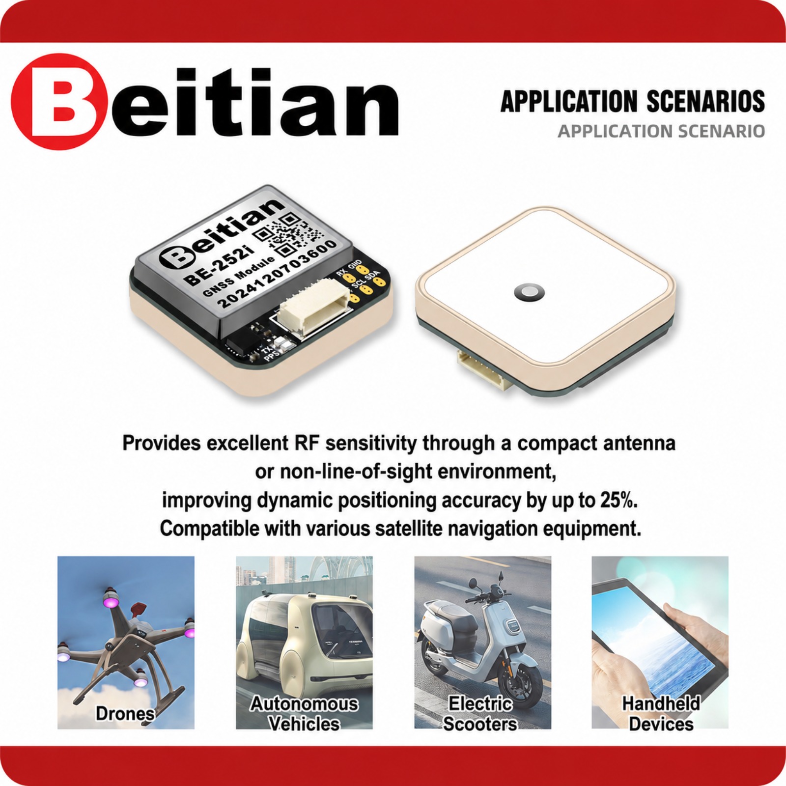 Beitian M10 Triple Mode GNSS C - Drone Compass recension och pris