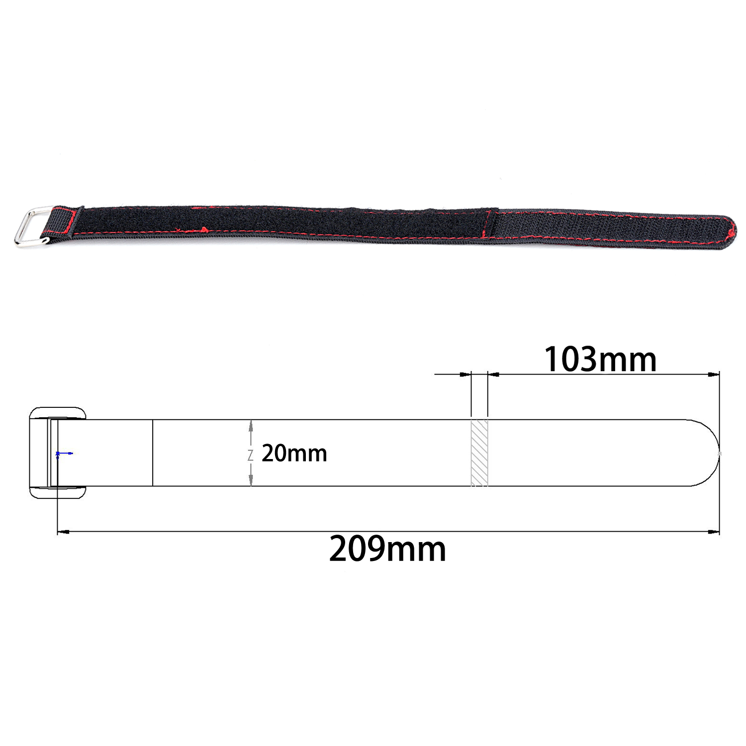 TCRC 2PCS 20x300MM Kevlar Stit - Drone Battery Strap recension och pris