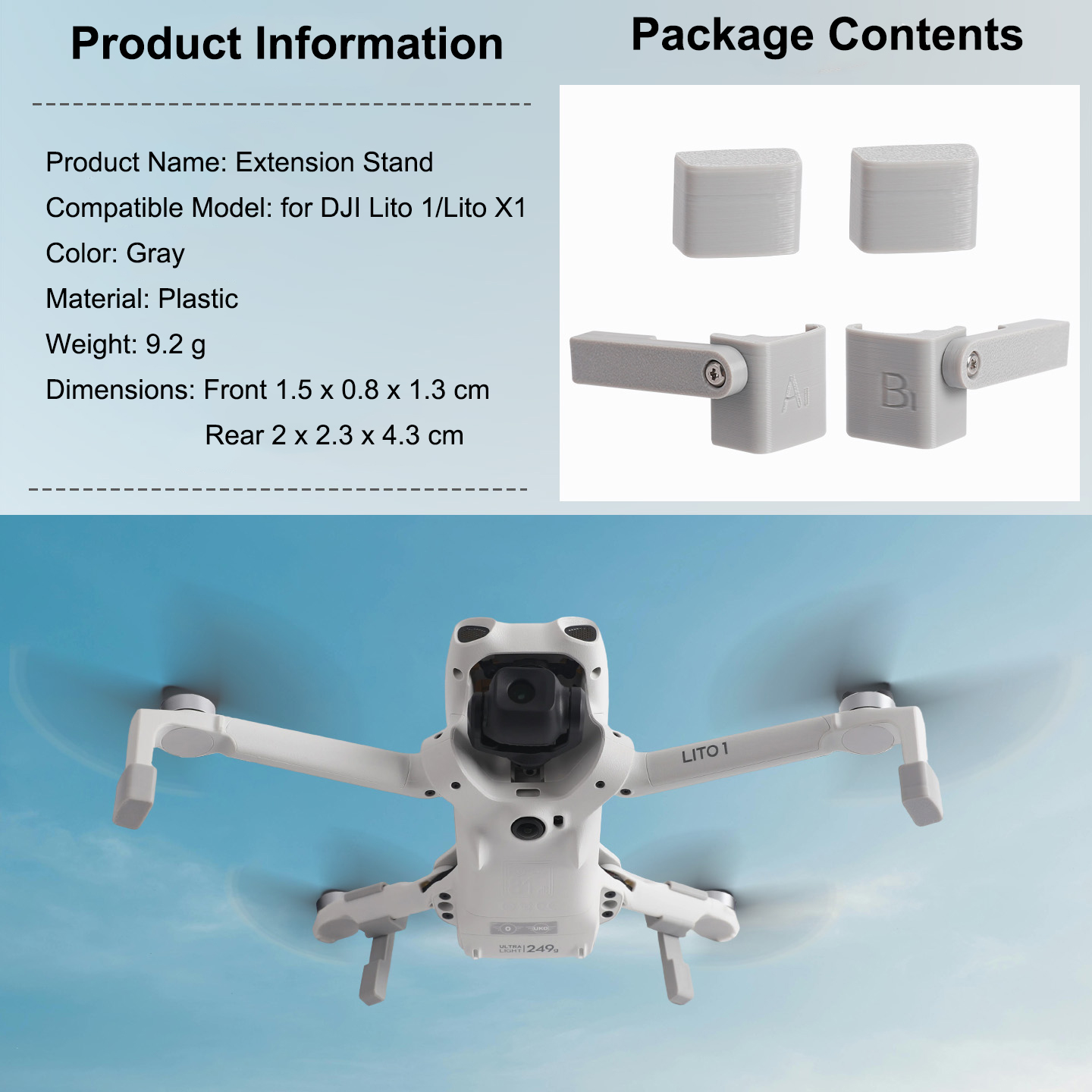 Landing Gear Extender for DJI  - Drone Landing Gear recension och pris