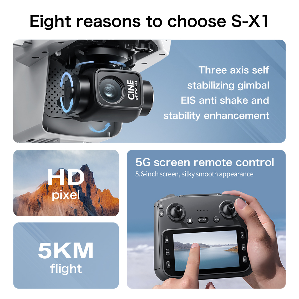 Lenovo S-X1 MAX GPS Drone 3-Ax - Drone Gps Mount recension och pris